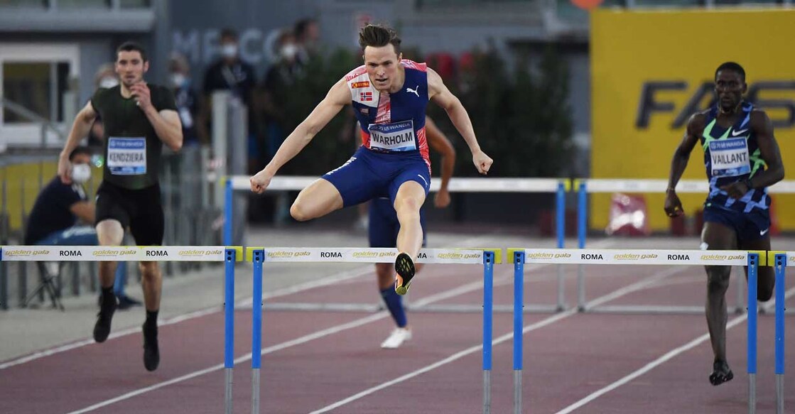 Norway's Warholm breaks 400 metres hurdles world record