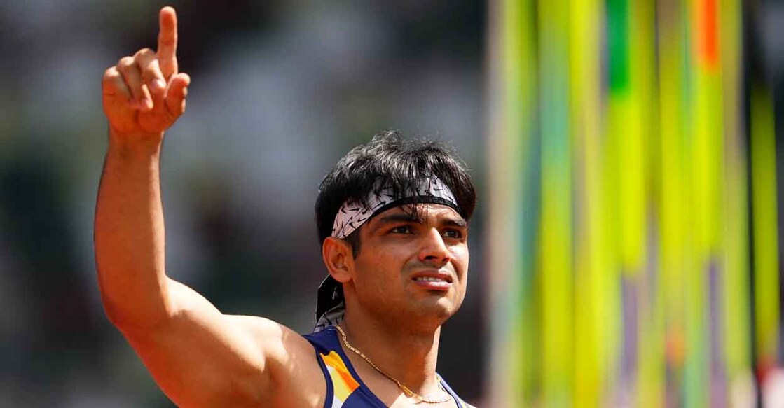 Neeraj Chopra in action at the Tokyo 2020 Olympics. Photo: Reuters