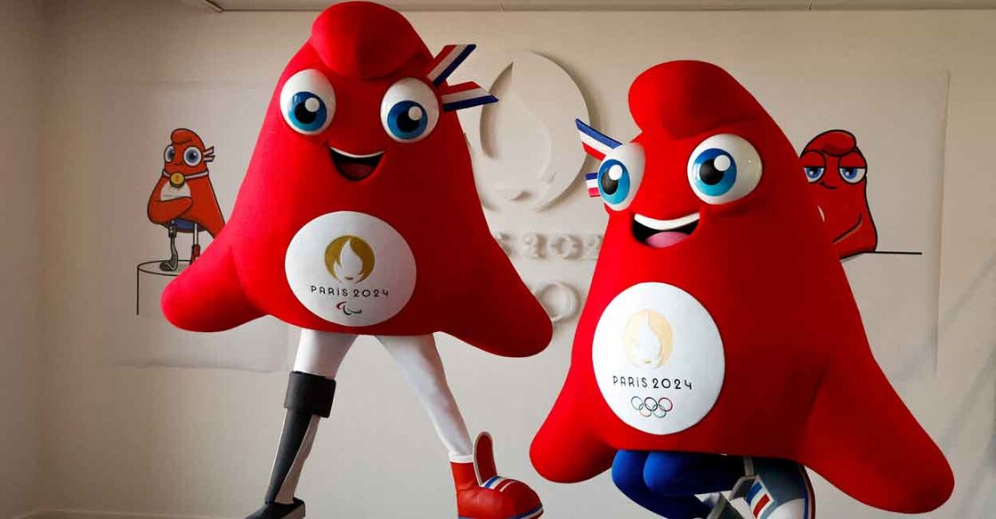 Paris 2024 Olympic and Paralympic mascots the Phryges. File photo: Reuters/Gonzalo Fuentes/File Photo