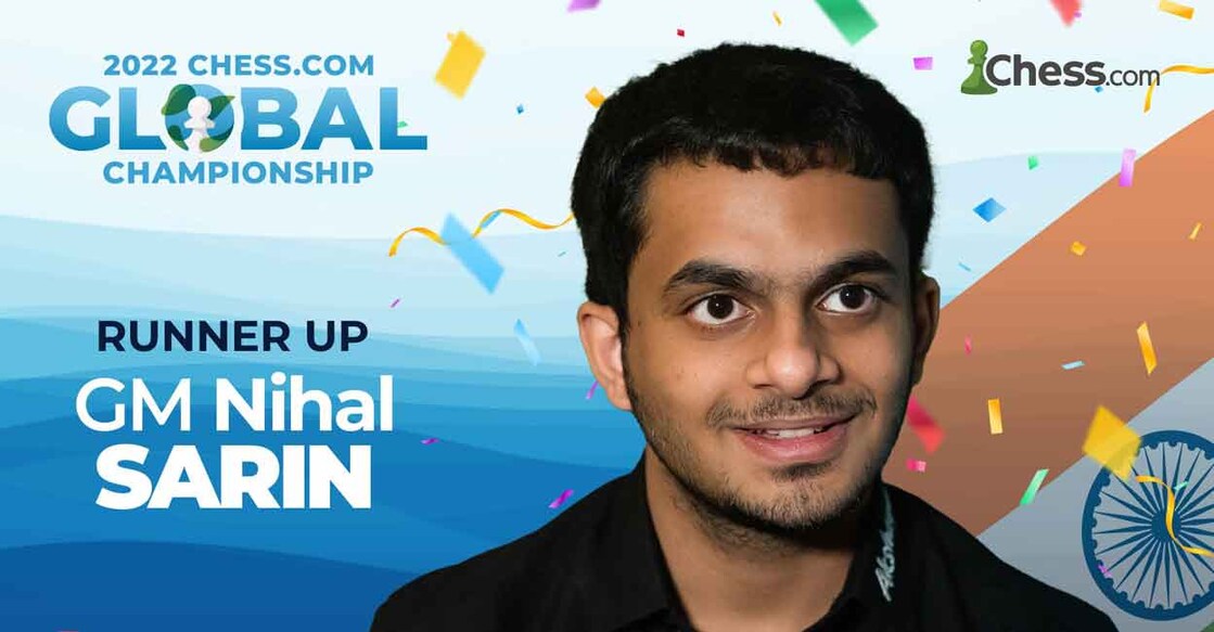 It was a memorable outing for Nihal Sarin. Photo: Twitter@@chesscom_in