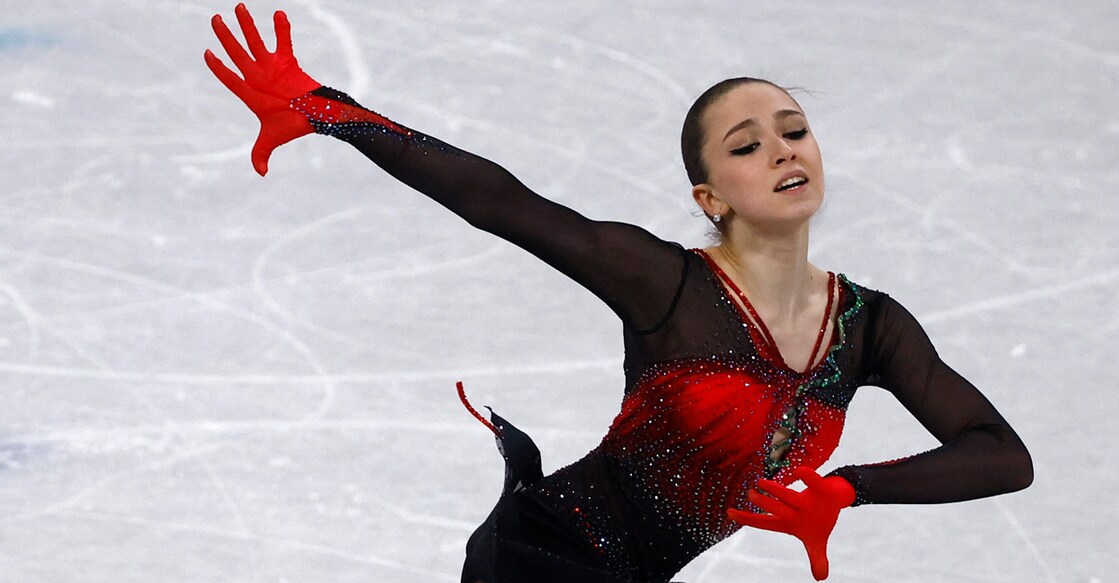 Kamila Valieva of the Russian Olympic Committee in action. File Photo: Reuters/Evgenia Novozhenina