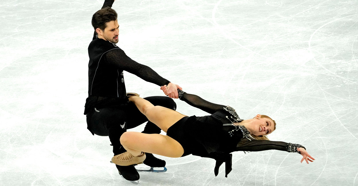 Zachary Donohue and Madison Hubbell compete in the Winter Olympics. Photo: Robert Deutsch-USA TODAY Sports/Reuters