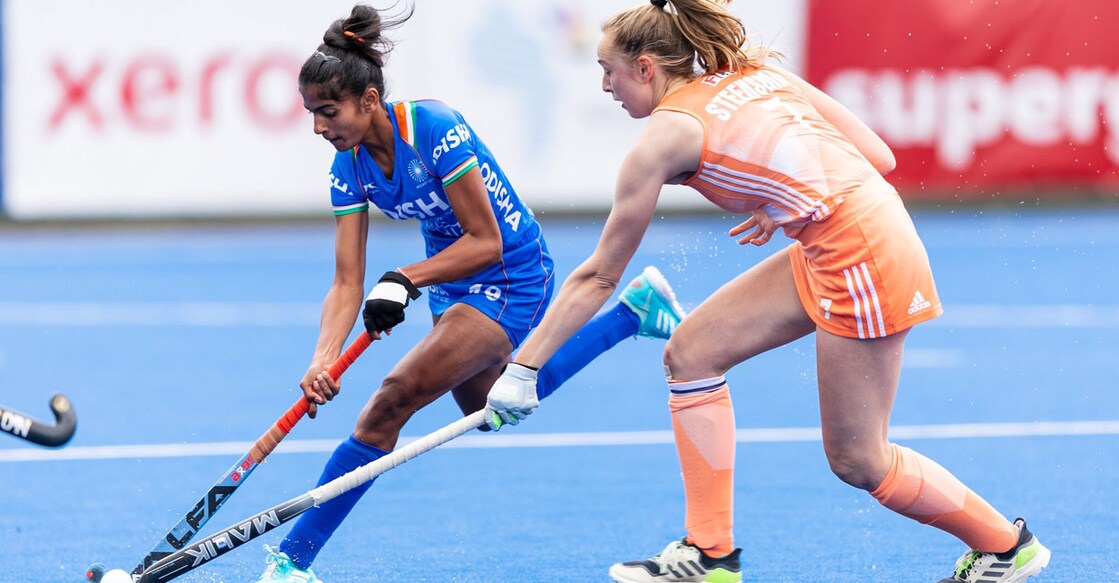 Action from the India-Netherlands semiifnal. Photo@TheHockeyIndia