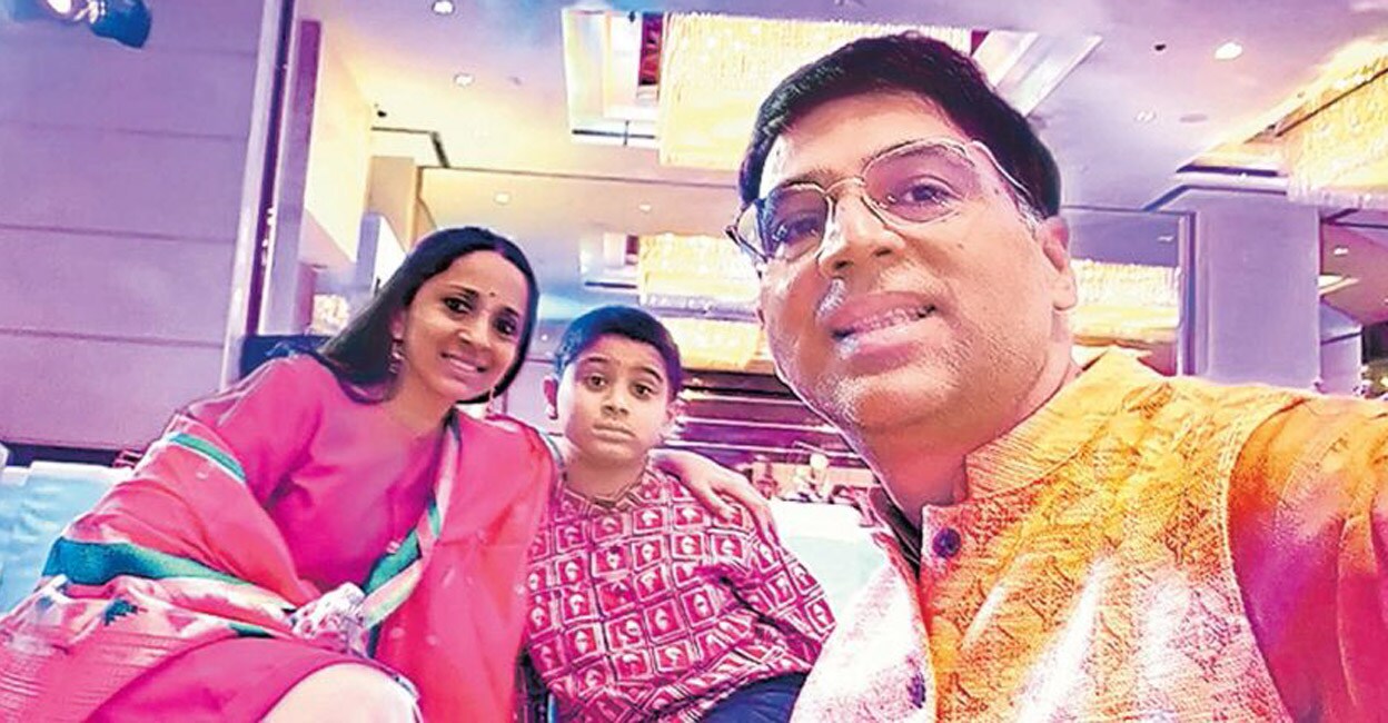 Anand with his family Anand with his family