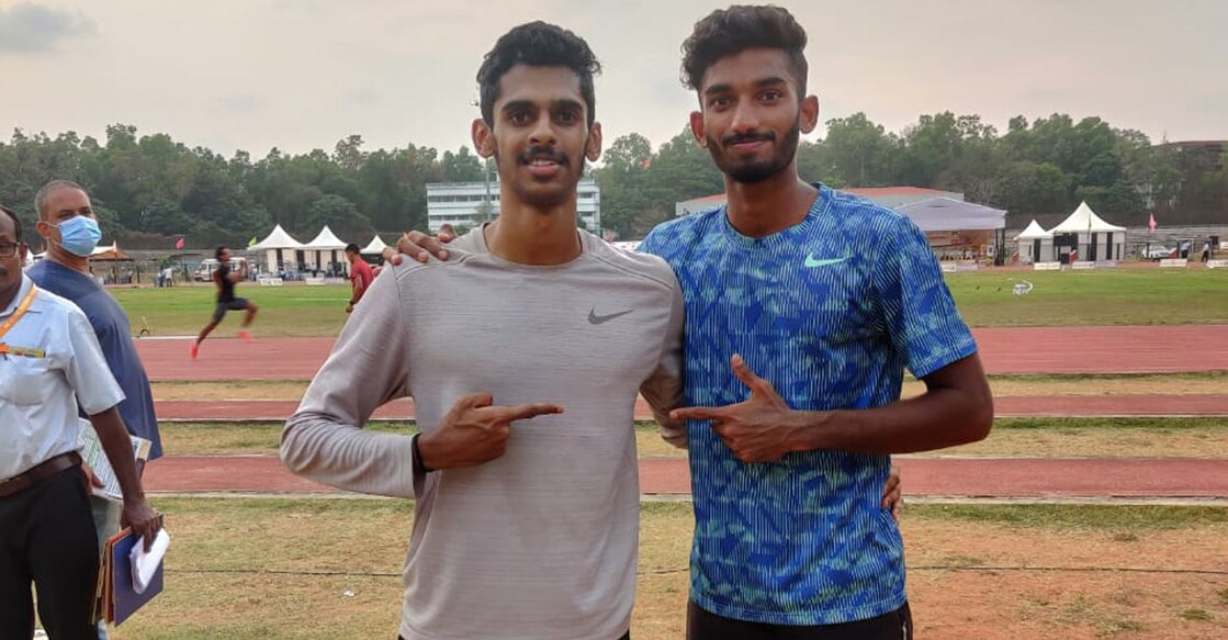 M Sreeshankar broke the national record, while Jeswin Aldrin took the gold. Photo: Twitter@Media_SAI