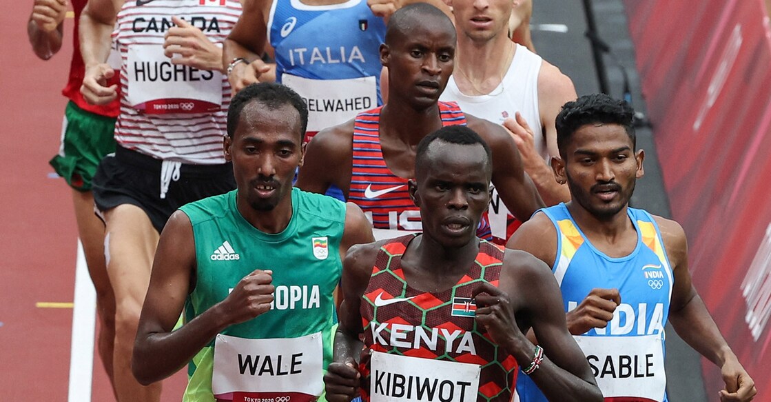  Avinash Sable in action during the Tokyo 2020 Olympics. File photo: AFP/Giuseppe Cacace 