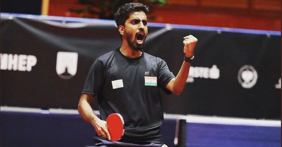 G Sathiyan. Photo: Twitter/ @sathiyantt. Photo: Twitter/ @sathiyantt