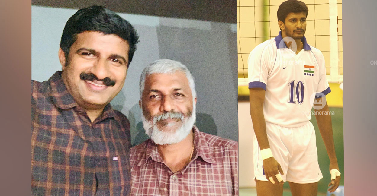 L-R: Tom Joseph with Roy achayan. Tom Joseph during his playing days.