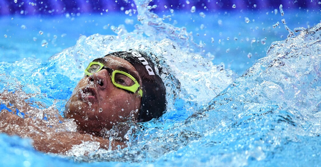 Srihari Nataraj will compete in the 50m, 100m and 200m backstroke events. File photo: AFP/Ed Jones