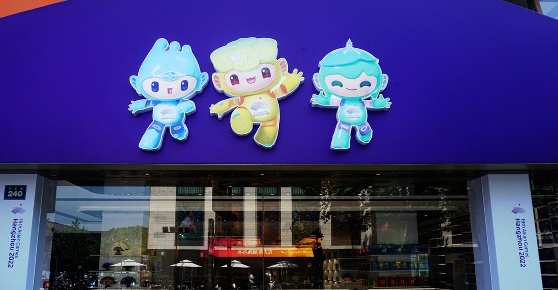 A souvenir store for the Hangzhou Asian Games. File photo: China Daily via Reuters