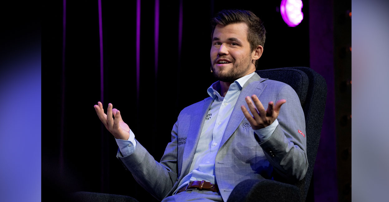 Magnus Carlsen participates at the Energy Denmark Champions Battle in Circus Building, Copenhagen, Denmark in 2019. File photo: Reuters/ Claus Bech/Ritzau Scanpix