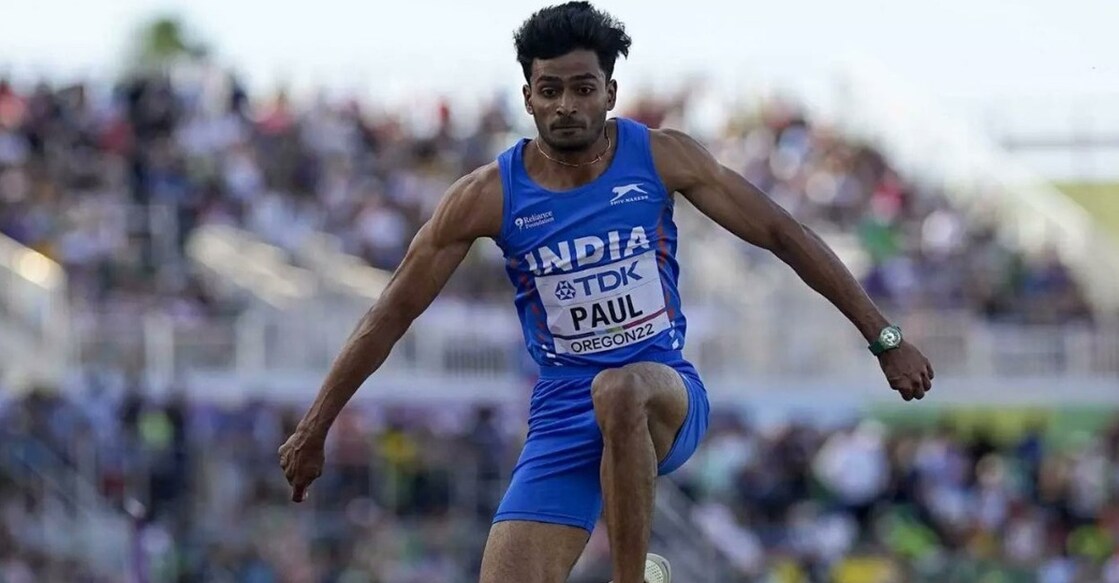 Eldhose Paul qualified for the final with an effort of 16.68m. Photo: IANS