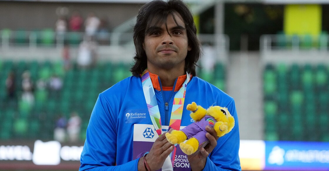 Neeraj Chopra won India's maiden silver medal at the recent World Championships. Photo: Kirby Lee-USA TODAY Sports/Reuters