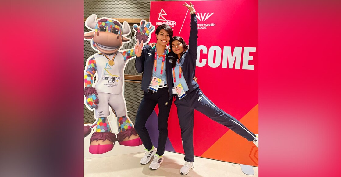 Lovlina Borgohain and Nikhat Zareen. Photo: Twitter/ @nikhat_zareen