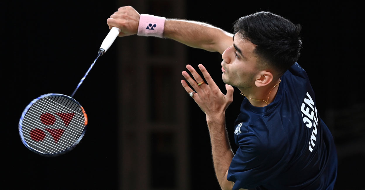 AP08_06_2022_000033B Lakshya Sen in action at the Commonwealth Games in Birmingham, UK. Photo: PTI