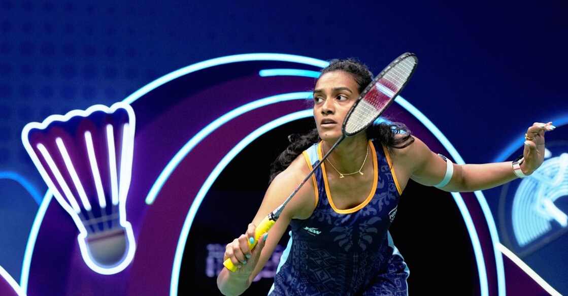 P V Sindhu lost in straight games. Photo: PTI/Gurinder Osan