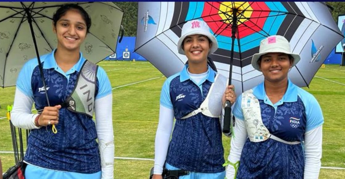 Indian women win bronze Ankita Bhakat, Simranjeet Kaur and Bhajan Kaur won the bronze. Photo: X@Media_SAI