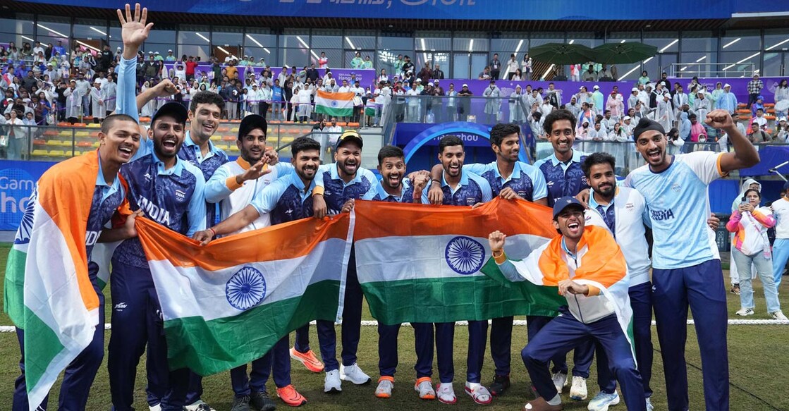India won the gold in both men's and women's cricket at the Hangzhou Asian games. File photo: PTI/Shailendra Bhojak 