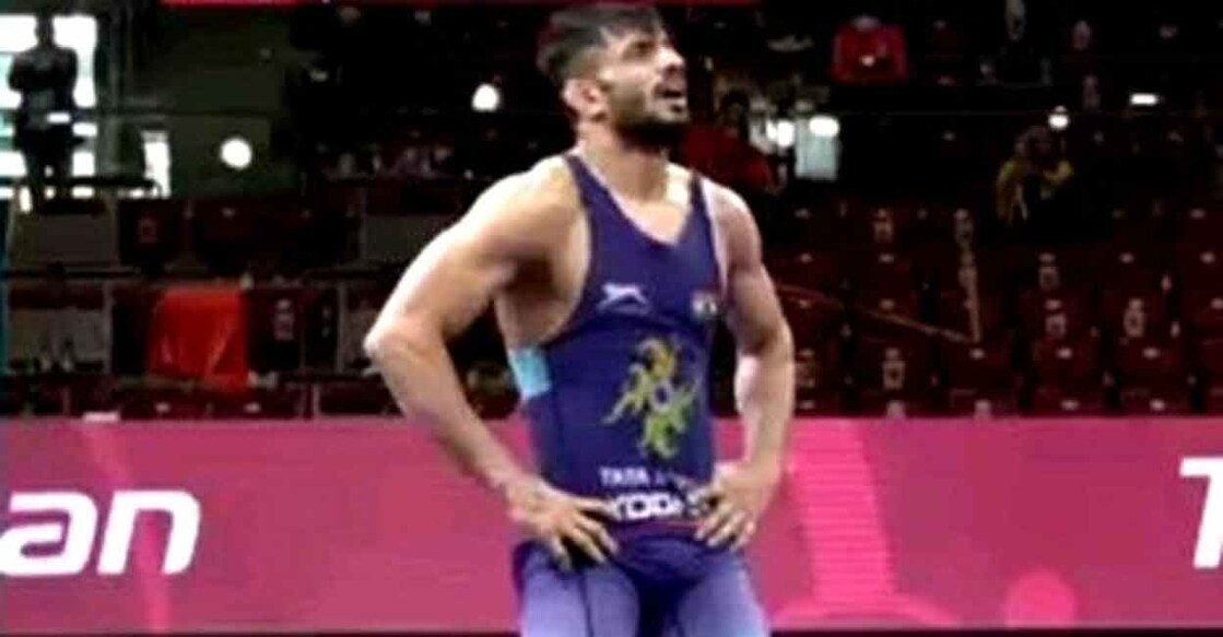 Ashu won the 67kg bronze medal for India in the Greco-Roman category. File photo: IANS