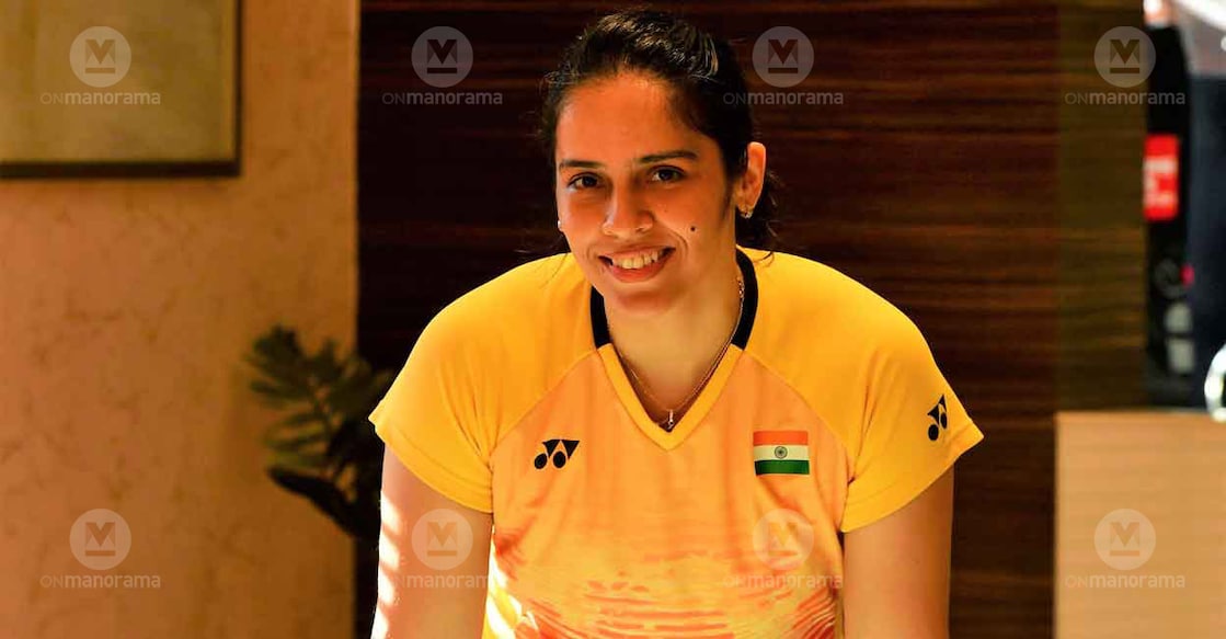 Saina was in Palakkad for a private event. Photo: Manorama/Jinse Michale