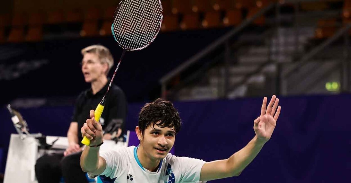 Priyanshu Rajawat celebrates his triumph. Photo: IANS