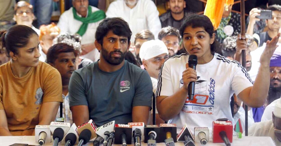 Vinesh Phogat, Bajrang Punia and Sakshi Malik 