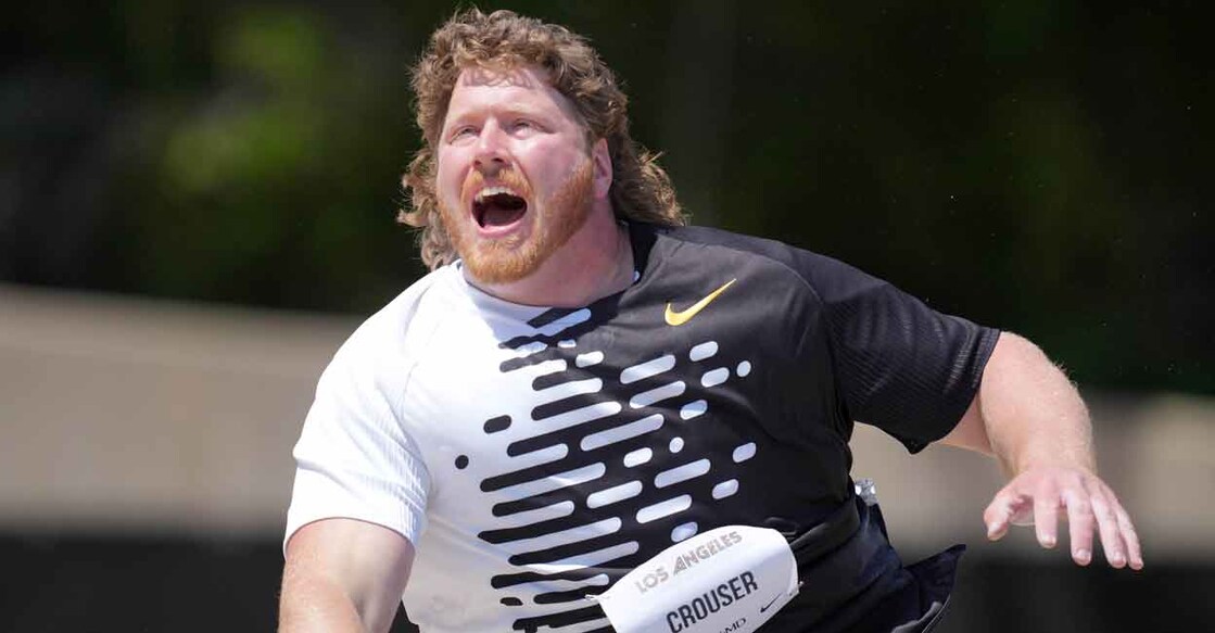 Ryan Crouser wins the shot put event with a world record. Photo: USA TODAY Sports/Reuters/Kirby Lee