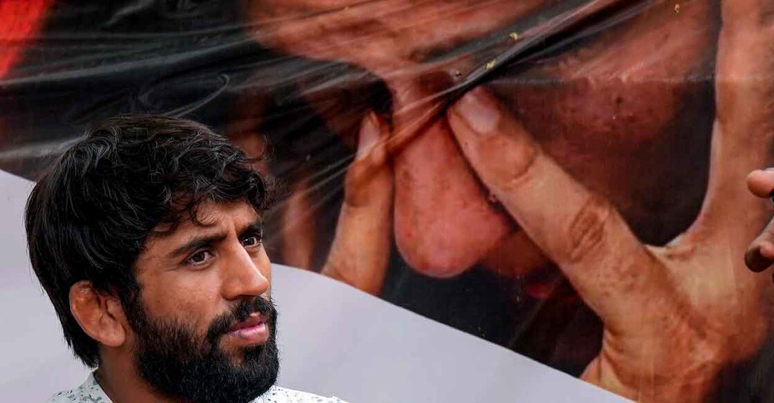 Bajrang Punia Bajrang Punia at the protest site in New Delhi on Tuesday. Photo: PTI/Manvender Vashist La)