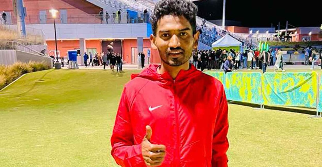 Sable bettered his own national record of 13:25:65 by clocking 13:19.30 in 5,000m. Photo: Twitter@afiindia