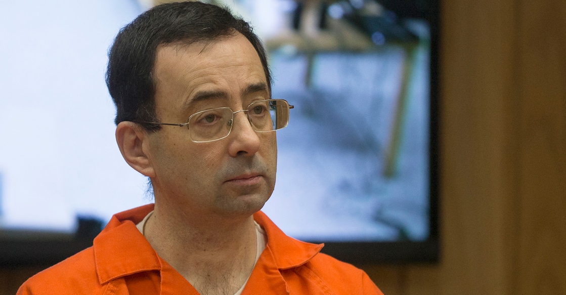 Former USA Gymnastics doctor Larry Nassar appears in court for his final sentencing phase in Eaton County Circuit Court on February 5, 2018 in Charlotte, Michigan. File photo: AFP/Rena Laverty