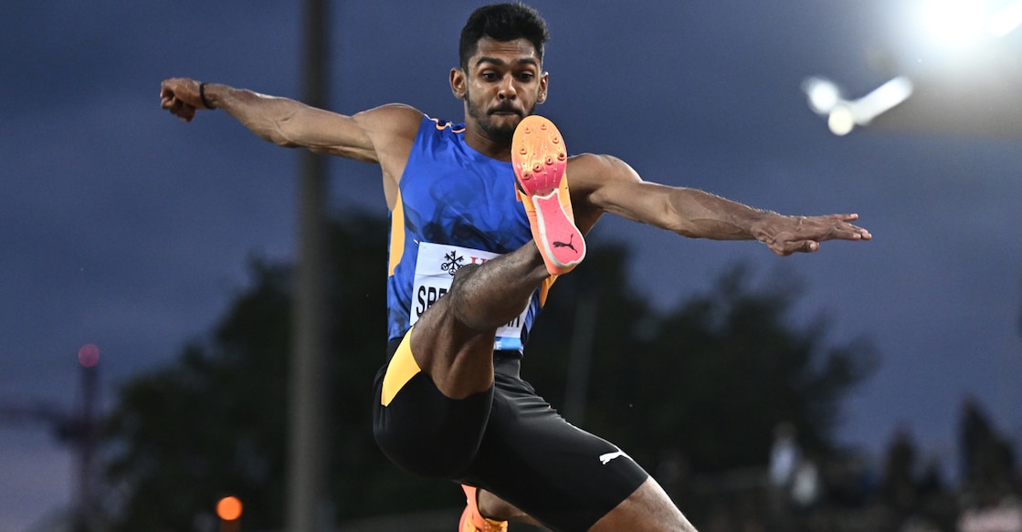 M Sreeshankar continued his fine run. File photo: AFP/Fabrice Coffrini