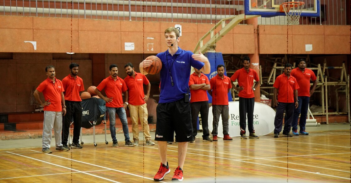 A file photo from a Jr NBA clinic in Kochi. Photo: Special arrangement