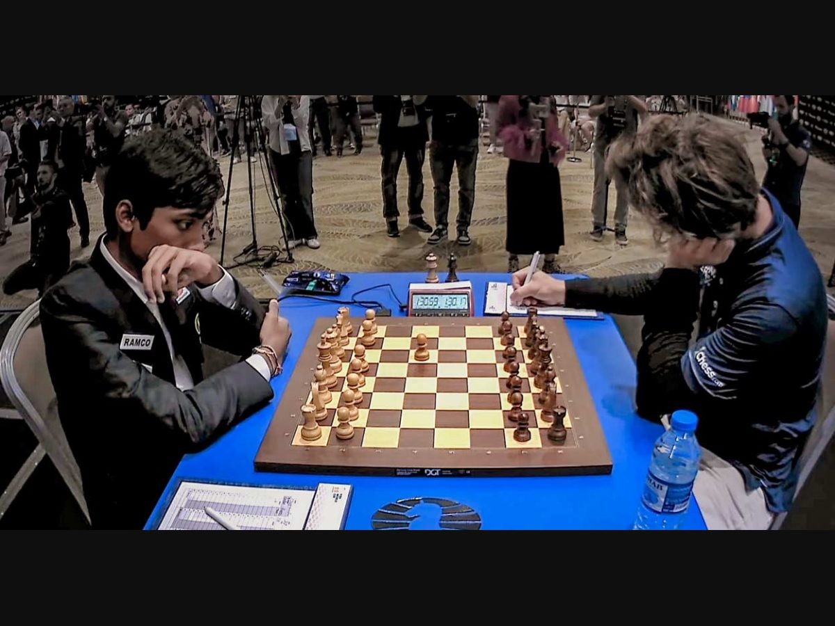 Chess World Cup Final: Praggnanandhaa holds Carlsen to a draw - Rediff.com