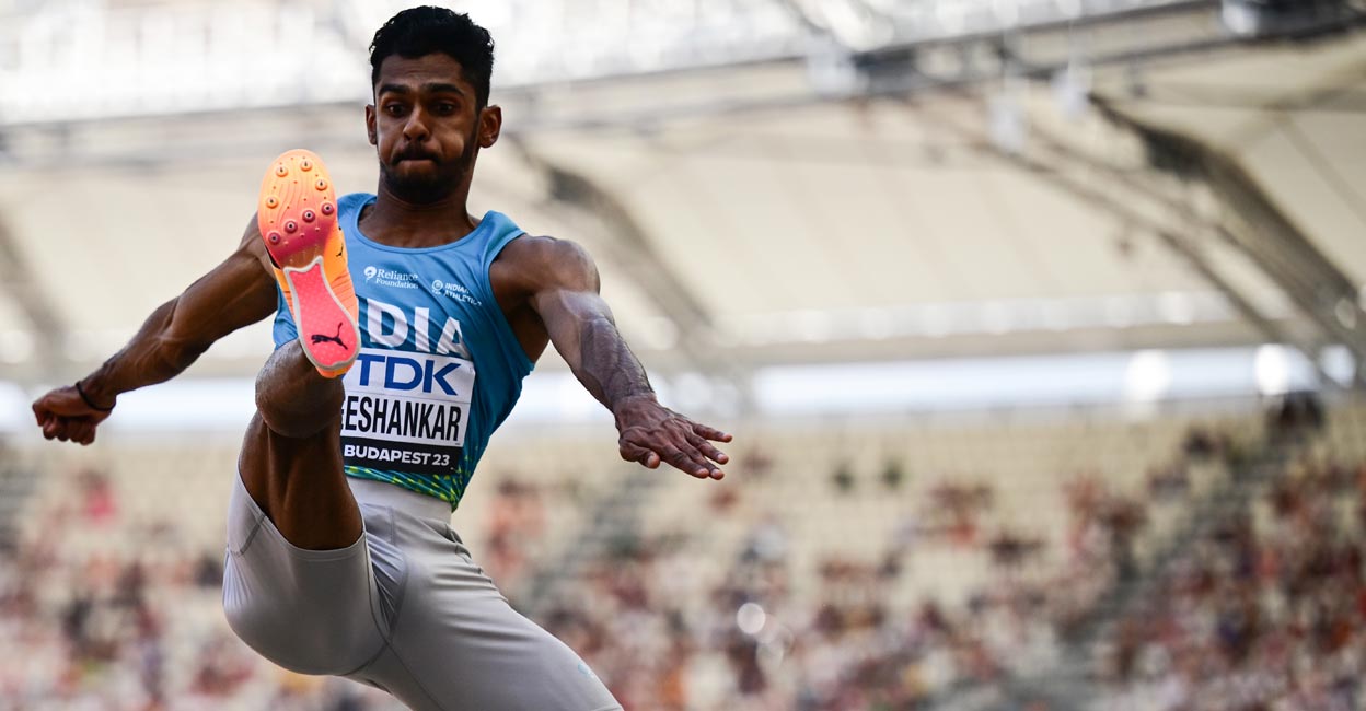 Sreeshankar failed to deliver on the world stage. Photo: AFP/Ben Stansall