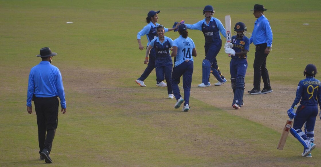 India got the better of Sri Lanka in the gold medal match. Photo: X@BCCIWomen