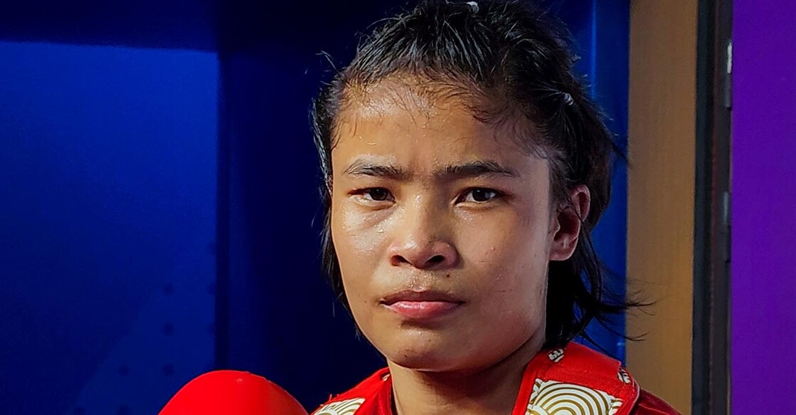  Roshibina Devi signed off with a silver medal. File photo: PTI/Gurinder Osan
