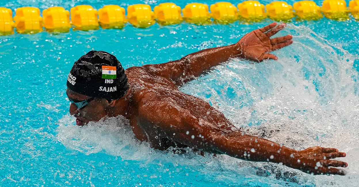 Sajan Prakash Sajan Prakash ended up fifth. File photo: PTI/Shailendra Bhojak