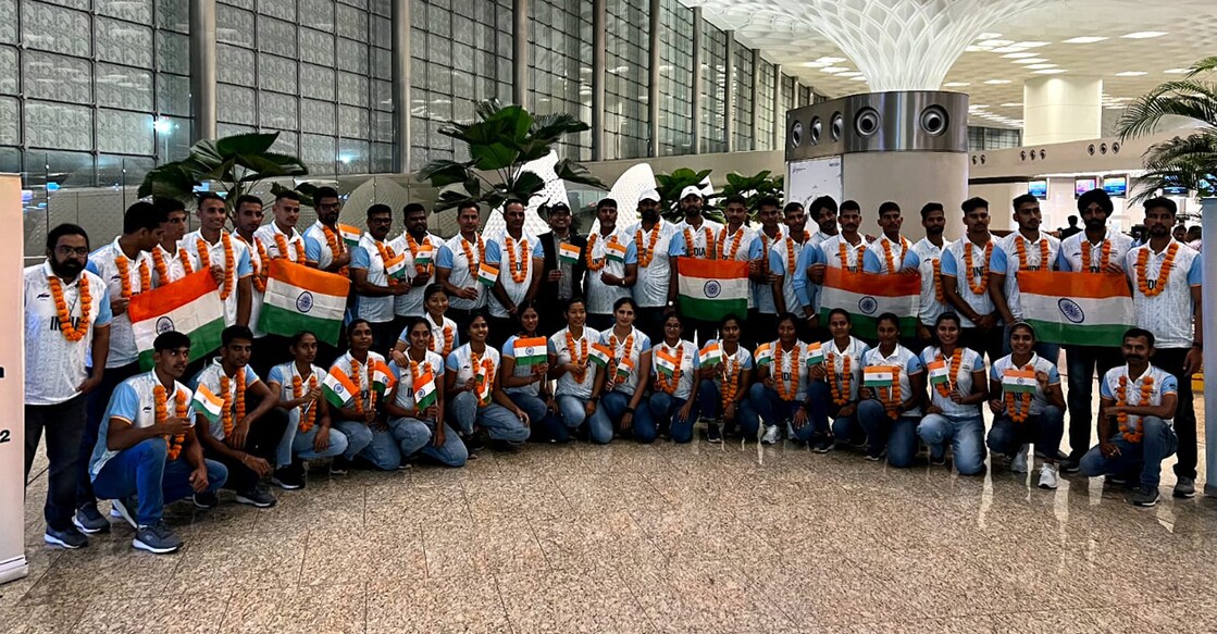 A 43-member rowing squad is part of the first batch of Indian athletes left for Hangzhou to prepare for the upcoming Asian Games in the Chinese city. Photo credit: SAI Media / IANS