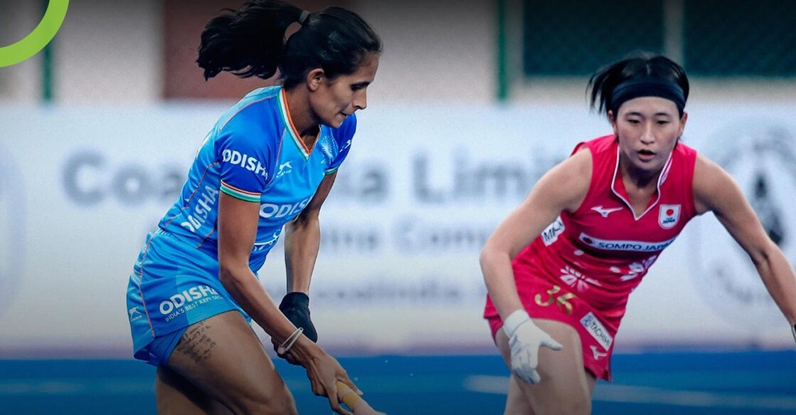 Action from the India-Japan match. Photo: X@TheHockeyIndia