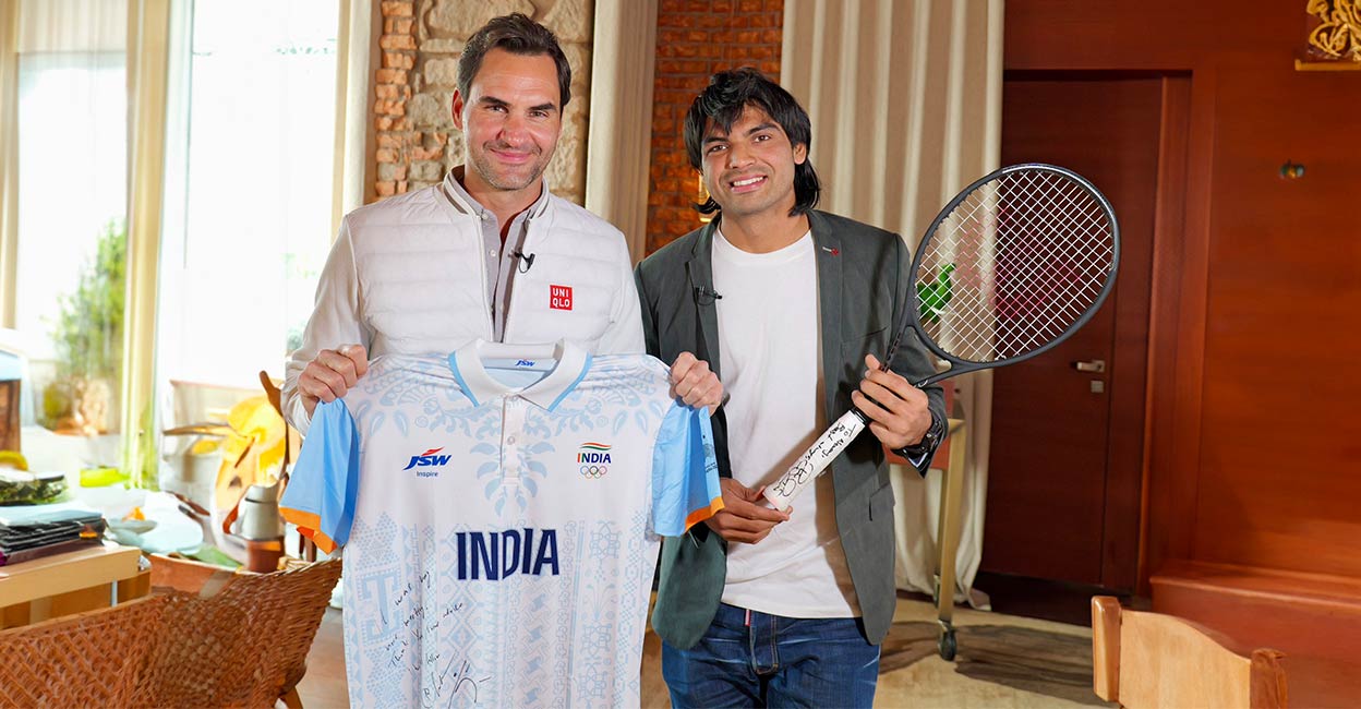 Federer and Chopra are ambassadors of Switzerland Tourism. Photo: X@Neeraj_chopra1
