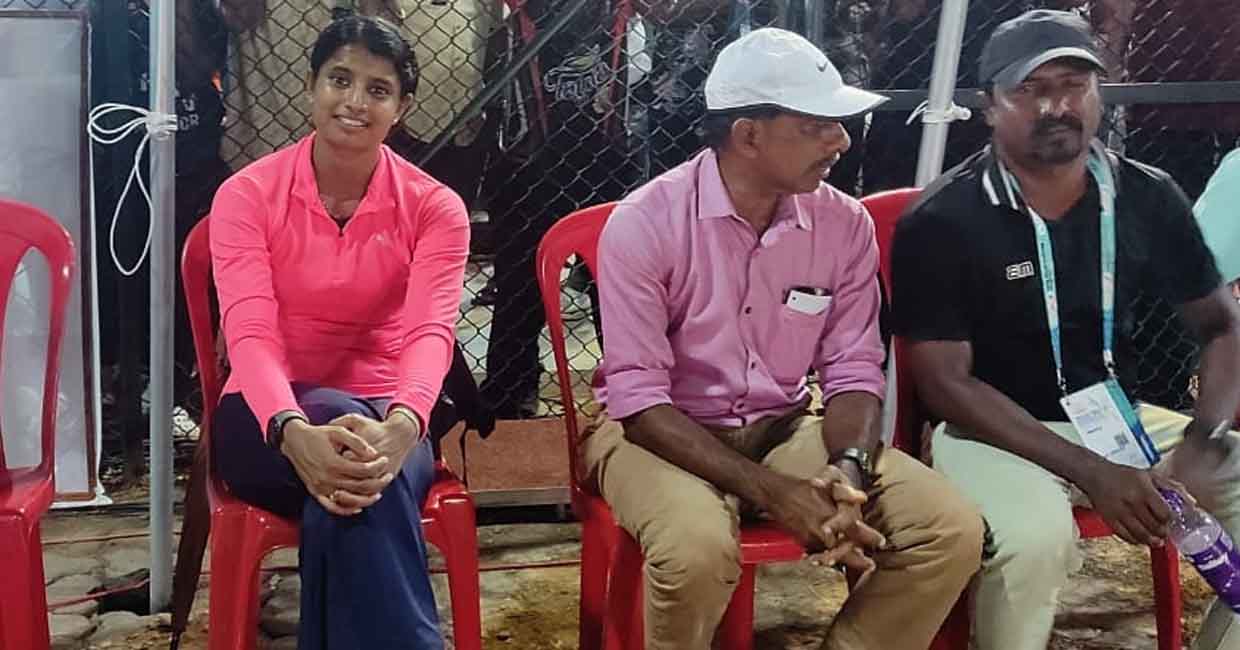 Ancy Sojan was in attendance at the senior girls' long jump event at the Maharaja's College Ground in Kochi on Saturday. Photo: Onmanorama