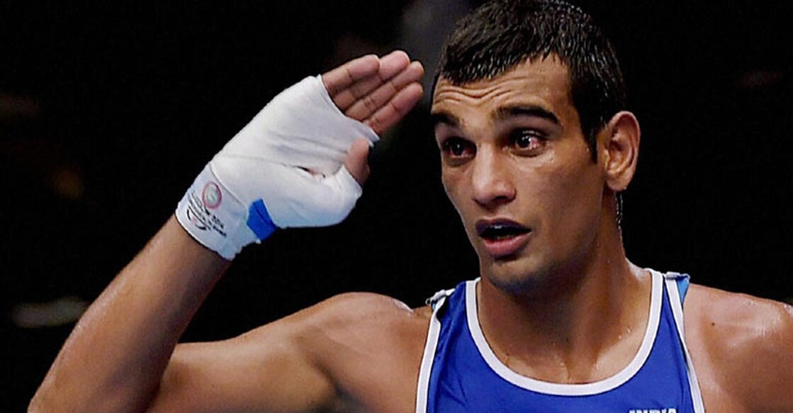 Mandeep Jangra Jangra has won 11 out of his 12 fights in his pro career with seven being knockout victories. File photo: PTI