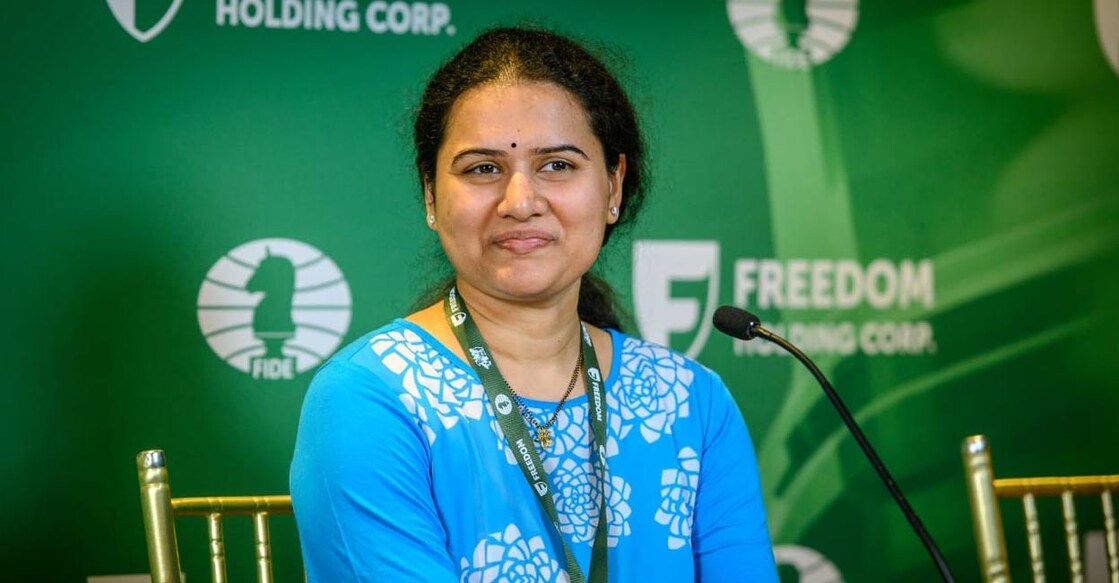 Koneru Humpy secured her second World Rapid Chess title in New York. Photo: FIDE
