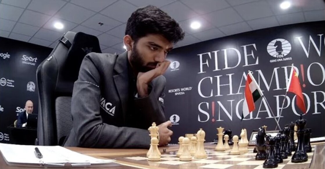 World Chess Championship DingGukesh left with just Kings on board