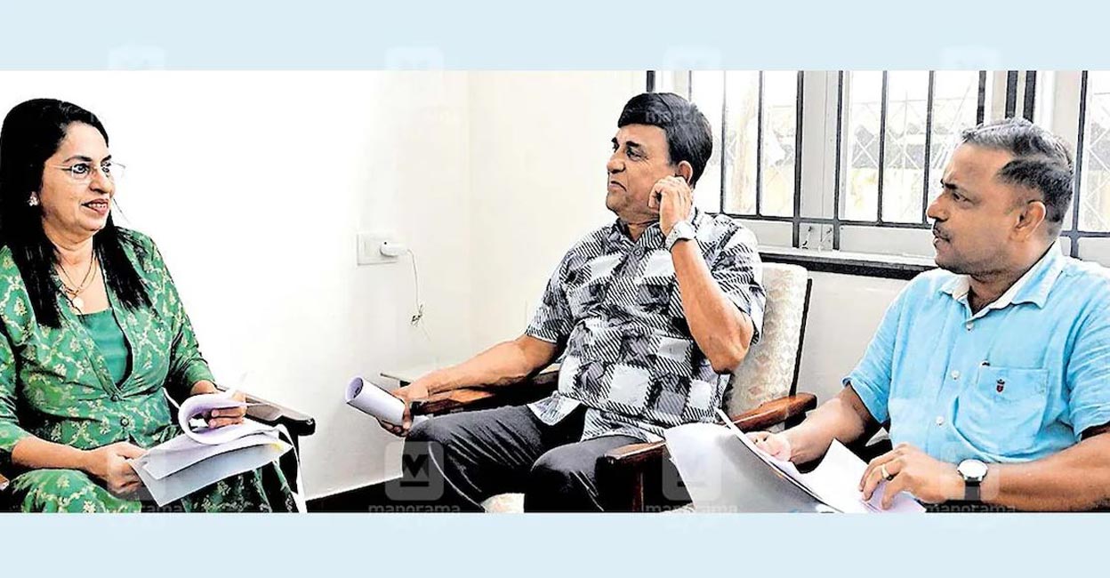 Jury M D Valsamma, P Balachandran and George Thomas assessed the performances of Keralite sportspersons in different disciplines during the last one year before finalising the list. Photo: Manorama