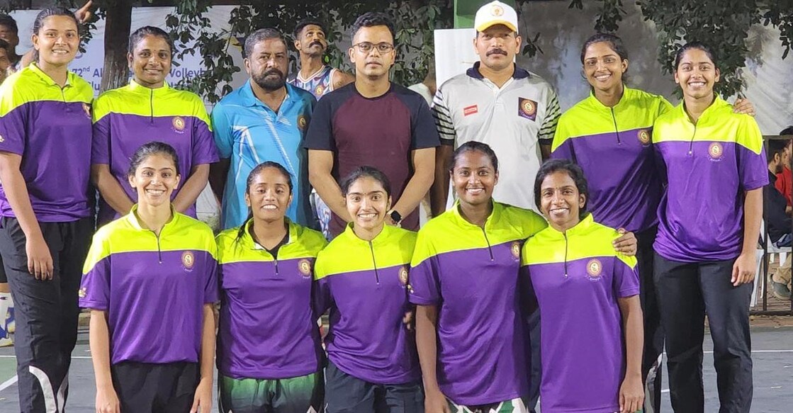 The triumphant Kerala Police women's team and support staff. Photo: Special Arrangement 