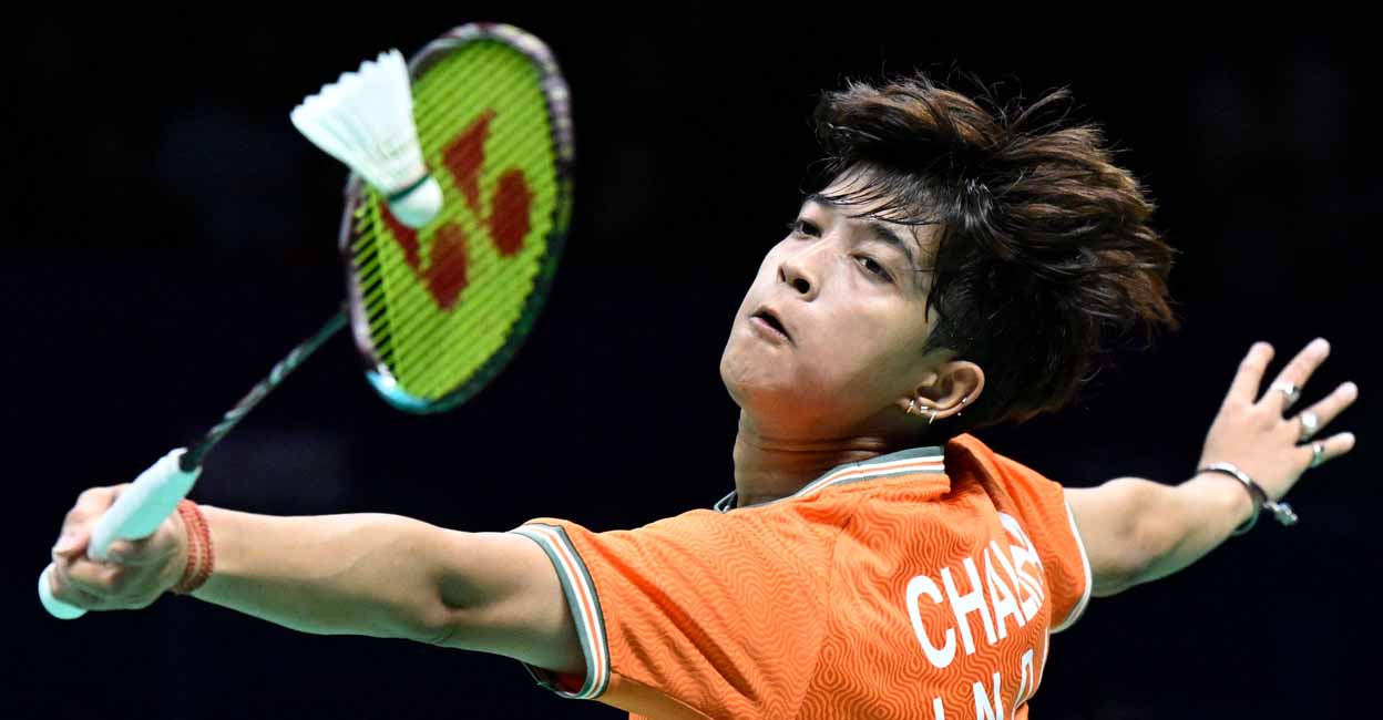 BADMINTON-CHN-THOMAS?-?UBER India’s Ashmita Chaliha hits a return to Japan’s Aya Ohori during their women’s singles quarter finals match at the Thomas and Uber Cup badminton tournament in Chengdu, in China’s southwest Sichuan province on May 2, 2024. (Photo by WANG Zhao / AFP)