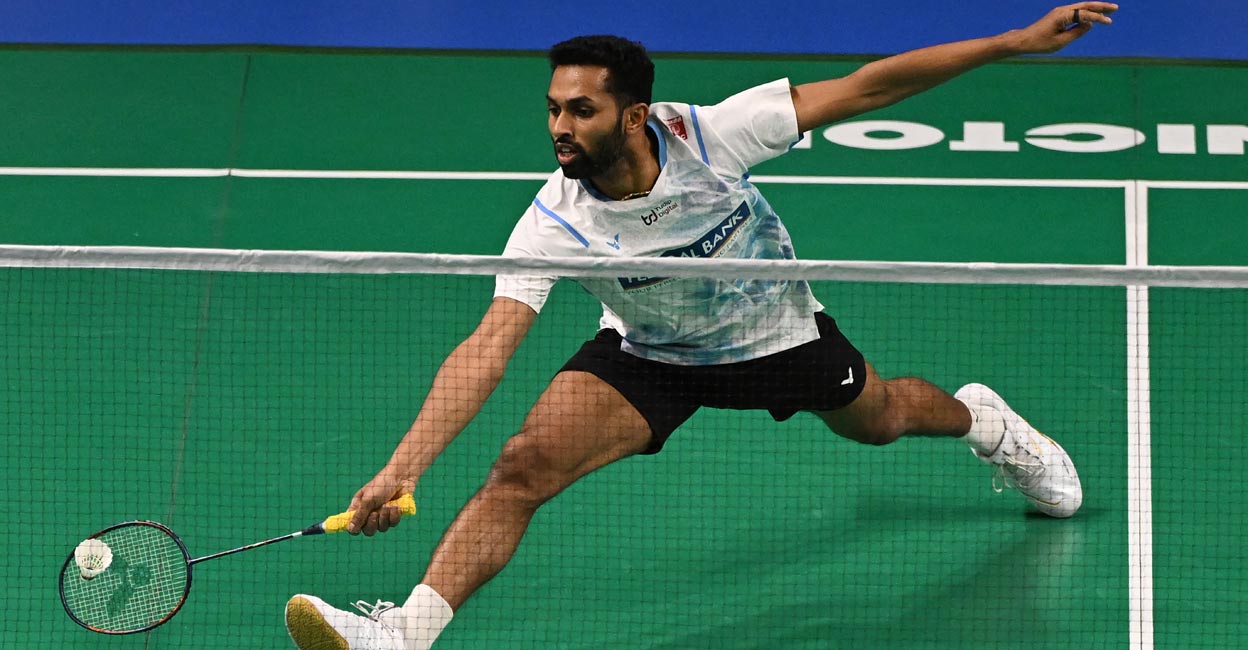 Prannoy makes a return to Misha Zilberman. Photo: AFP/Saeed Khan