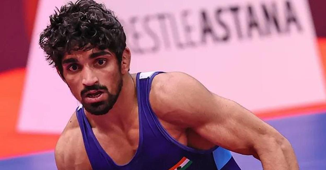 Aman Sehrawat is the lone Indian male grappler in the fray. File photo: X via IANS