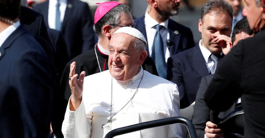 Pope Francis arrives to celebrate a mass at in Trieste, Italy, on July 7. File Photo: Reuters/Alessandro Garofalo